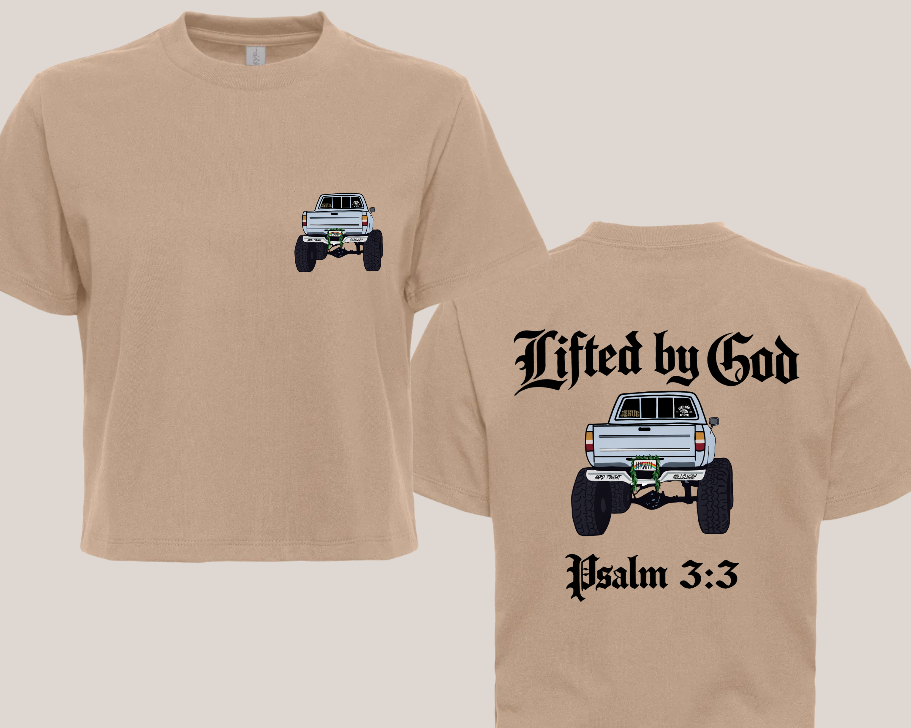 Woman’s cropped lifted tee